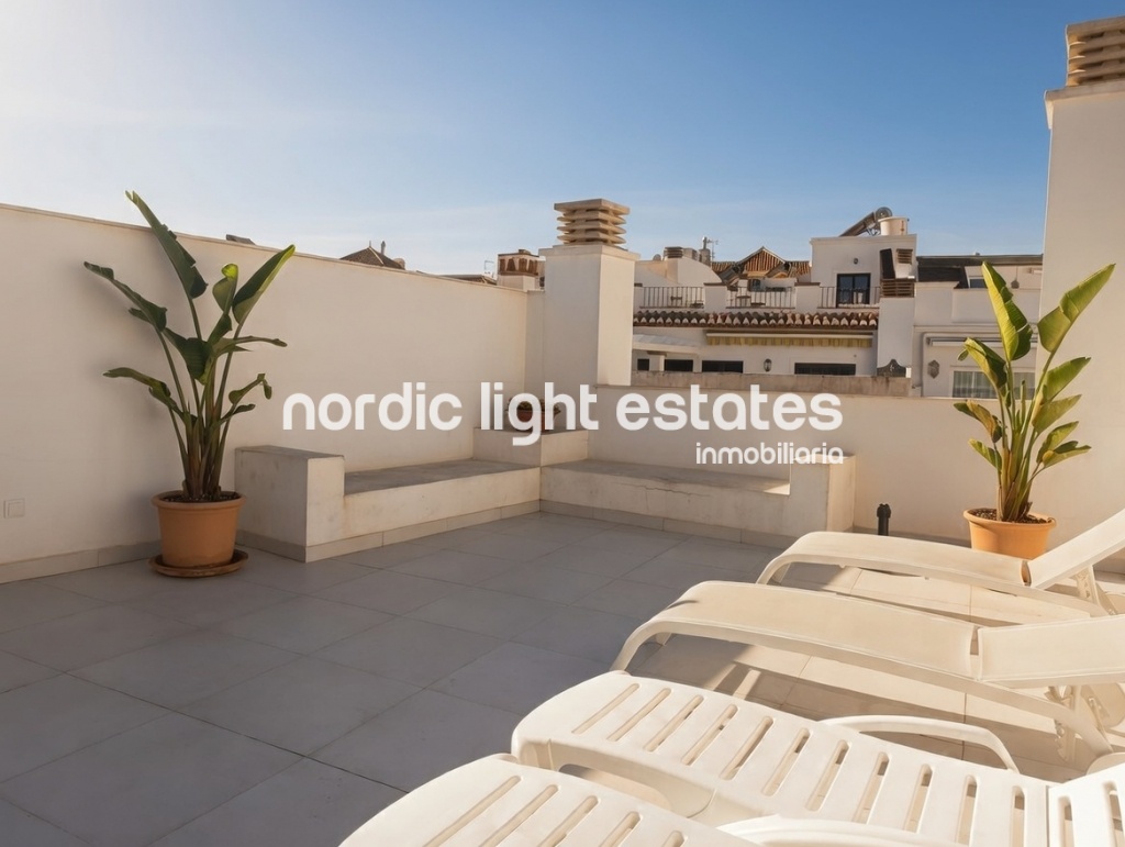 Ático en el centro con gran terraza privada
