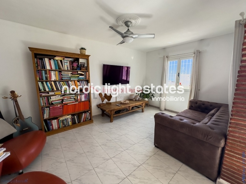 Semi detached terraced house directly opposite the sea in Torrox Costa