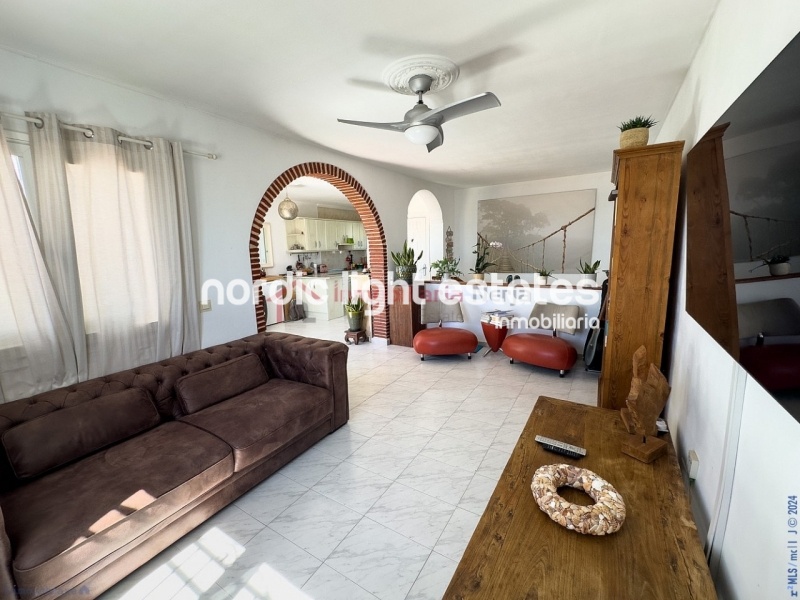 Semi detached terraced house directly opposite the sea in Torrox Costa