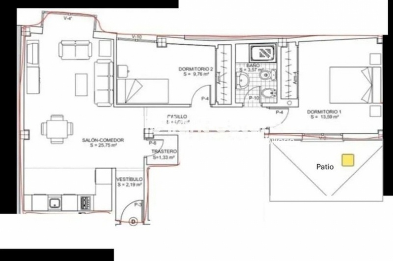 Apartamento en planta baja a un paso de la Plaza de la Victoria en Málaga capital