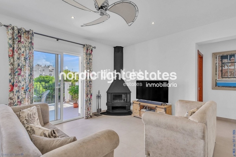 Contemporary luxury villa with several lounges 