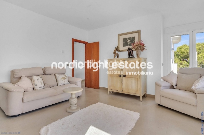 Contemporary luxury villa with several lounges 